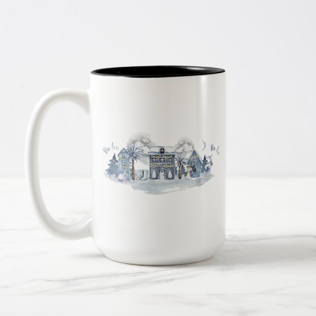 Tasse 2 Couleurs Winter Wonderland Village (Gauche)