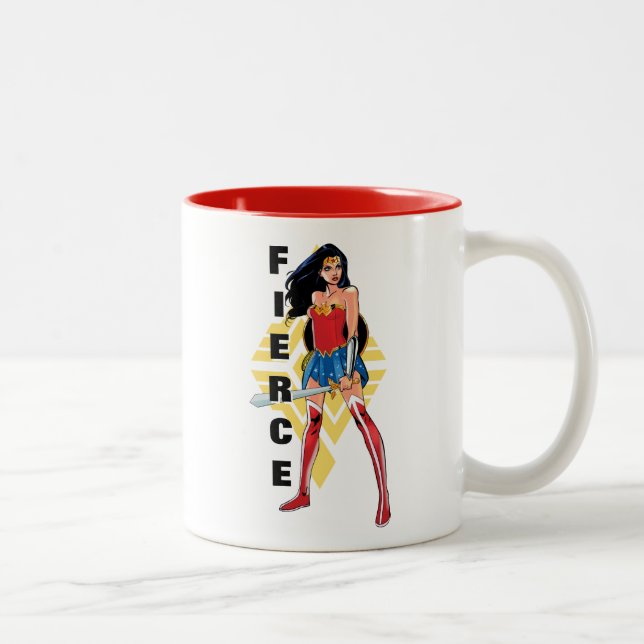 Tasse 2 Couleurs Wonder Woman with Sword - Fierce (Droit)