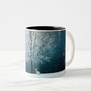 Tasse 2 Couleurs Wonderland d'hiver avec lapin