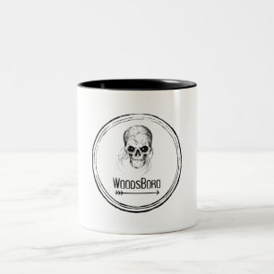 Tasse 2 Couleurs Woodsboro Vintage crâne effrayant visage Halloween