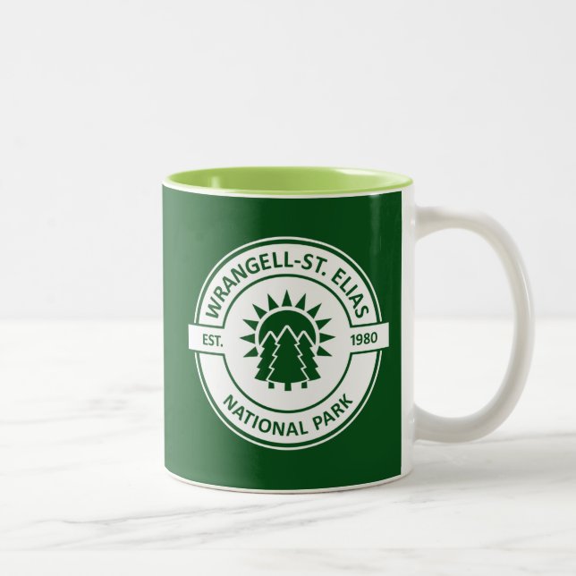 Tasse 2 Couleurs Wrangell-St. Parc national d'Elias Sun Trees (Droit)