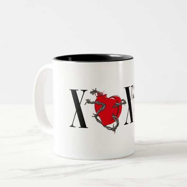 TASSE 2 COULEURS XOXO (Devant gauche)