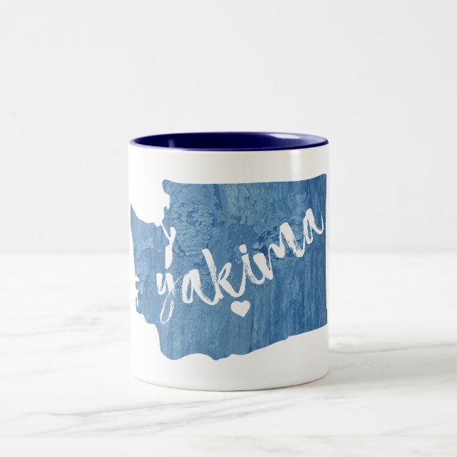 Tasse 2 Couleurs Yakima Washington Wood Grain (Centre)