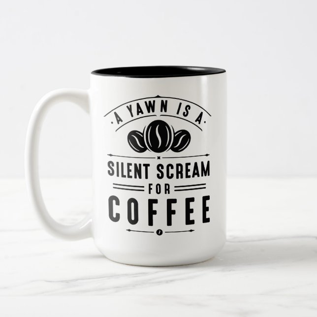 Tasse 2 Couleurs Yawn café (Gauche)