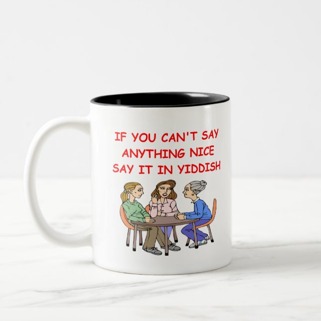 TASSE 2 COULEURS YIDDISH (Gauche)