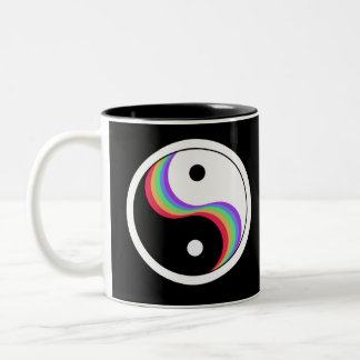 Tasse 2 Couleurs Yin Yang Rainbow