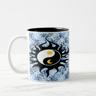 Tasse 2 Couleurs Yin Yang Sun et lune