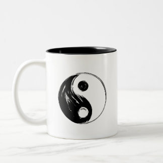 Tasse 2 Couleurs Ying Yang - Édition noire