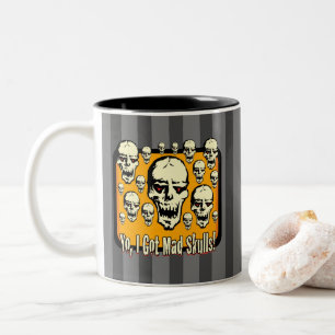 Tasse 2 Couleurs Yo J'Ai Mad Skuls Frame Gfx Gris Stripes