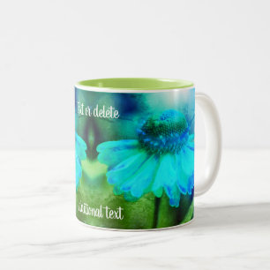 Tasse 2 Couleurs Zinnia Flower Distressed Art Personnalisé   