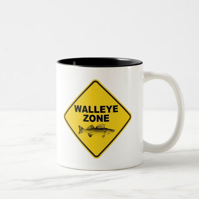 Tasse 2 Couleurs Zone de pêche Walleye (Droit)