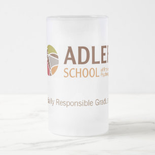 Tasse 2 en verre givré d'école d'Adler