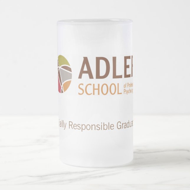Tasse 2 en verre givré d'école d'Adler (Centre)