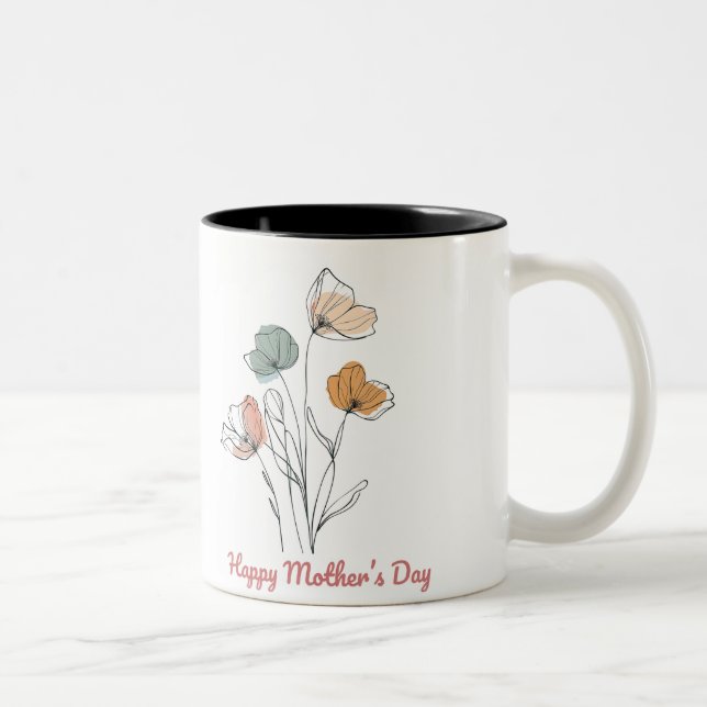 Tasse 2 Happy Mother's Day Farben (Rechts)