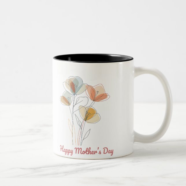 Tasse 2 Happy Mother's Day Farben (Rechts)