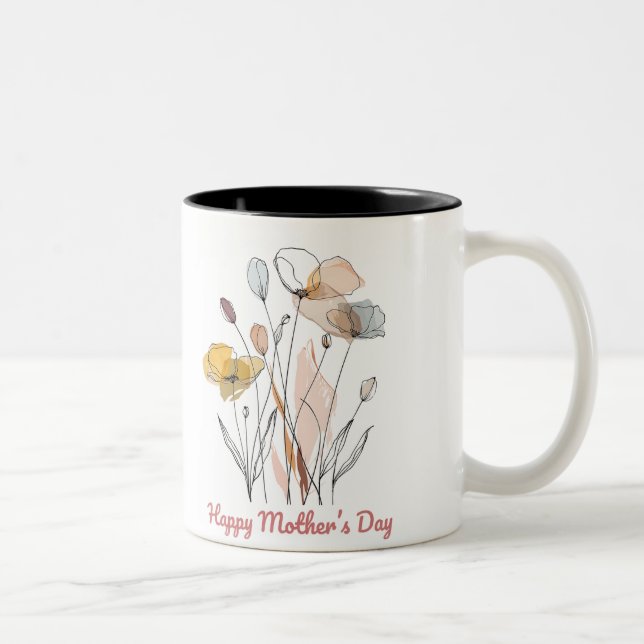Tasse 2 Happy Mother's Day Farben (Rechts)