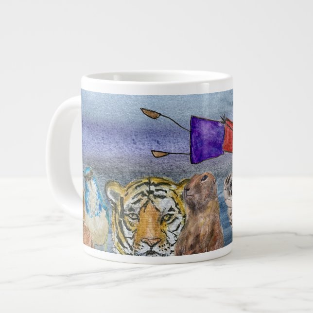 Tasse # 2 Joanna volant au-dessus des animaux (Devant gauche)