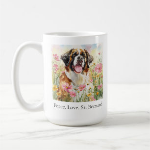Tasse (330 ml) – Frieden. Liebe. Bernhardiner