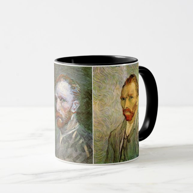Tasse 3 différentes peintures de portrait de Van Gogh (Devant droit)