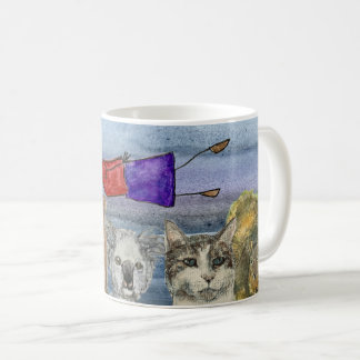 Tasse #3 Joanna volant au-dessus des animaux 