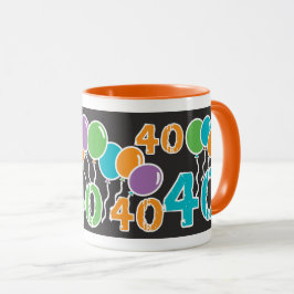 Tasse 40e anniversaire coloré