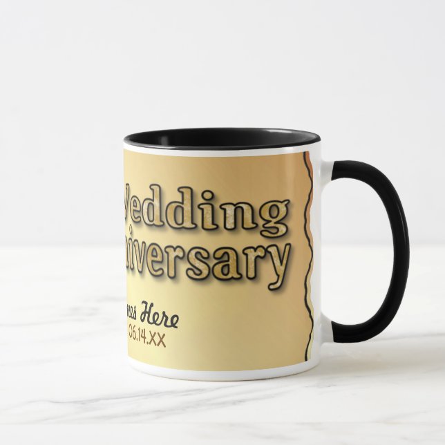 Tasse 50e anniversaire - Or - Personnaliser (Droite)