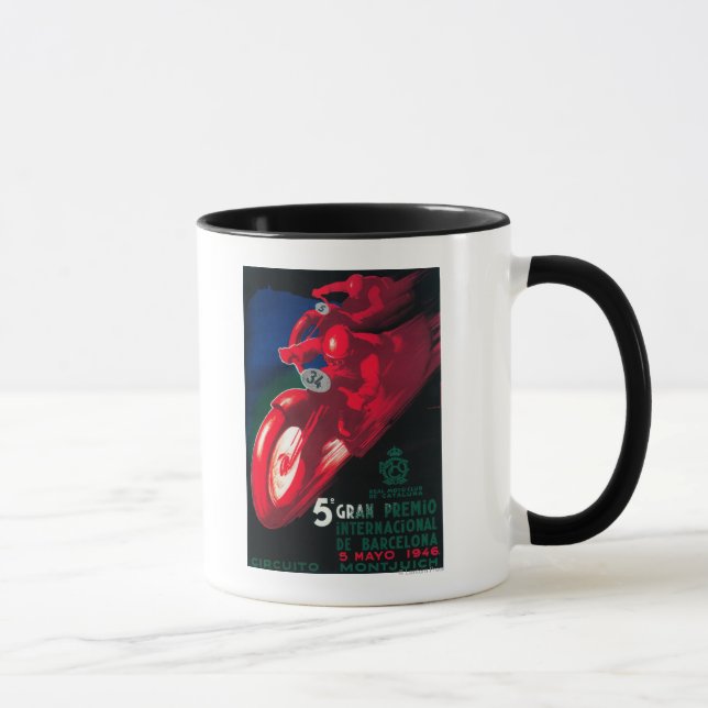 Tasse 5 Gran Premio Poster de moto Internat'l (Droite)