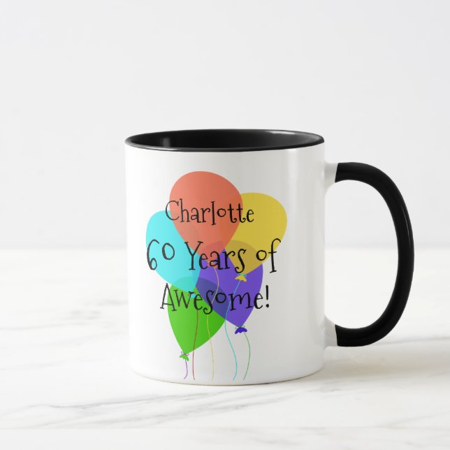 Tasse 60e ou tout âge Nom personnalisé Anniversaire Cade (Droite)