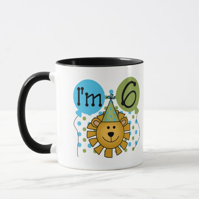 Tasse 6ème Anniversaire de lion (Gauche)