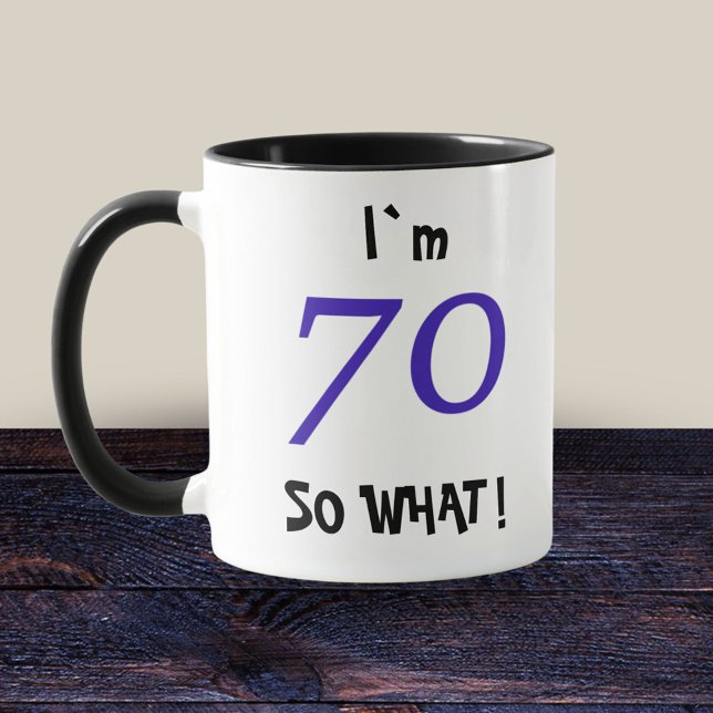 Tasse 70e anniversaire drôle cadeau 70 Alors quel devis (Créateur téléchargé)