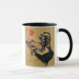 Tasse 7. 大 鶏 雌 雄 図, 冲 Couple de Poulets, Jakuchu, 若