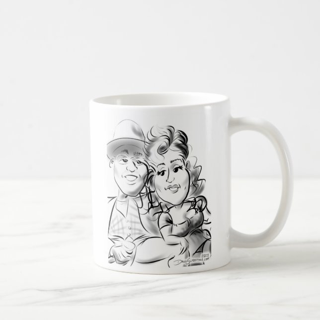 Tasse 8/21/11a de caricature de mariage (Droite)