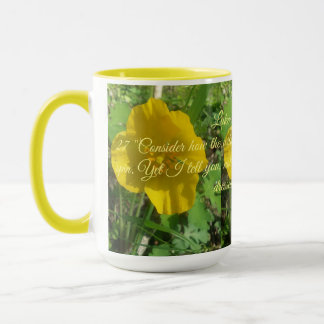 Tasse à beurre et citation de la Bible