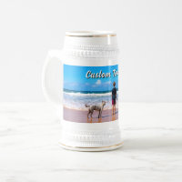 Tasse à bière avec photo de votre animal familier