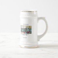 Tasse à bière drôle dessin animé code bleu télépho