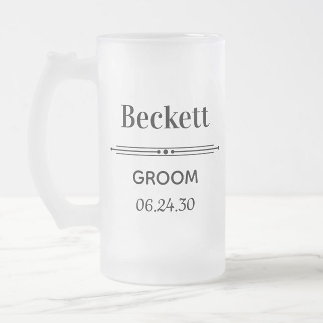 Tasse à bière en verre dépoli personnalisée pour l (Gauche)