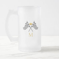 Tasse à bière en verre givré Auto Racing
