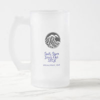 Tasse à bière en verre givré Ocean Wave – Plage cô