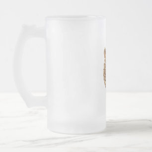 Tasse à bière en verre givré Ours grizzly majestue