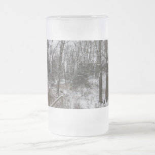 Tasse à bière en verre givré Woody Snow Day