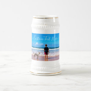 Tasse à bière personnalisée avec votre photo et te