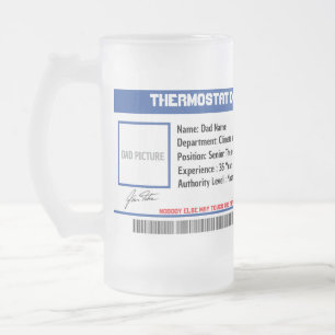 Tasse à bière personnalisée pour papa Thermostat S
