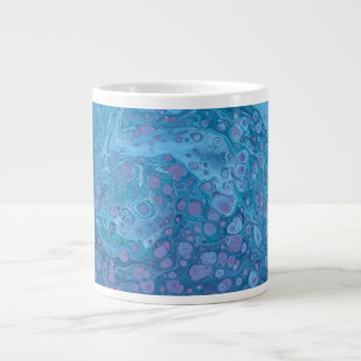 Tasse à boire abstraite bleu violet Ocean Breeze 3