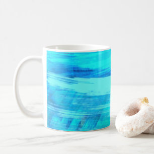 Tasse à café à coups de pinceau d'art abstrait