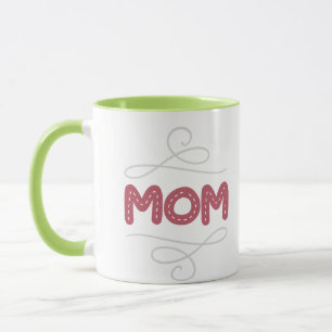 Tasse à café à deux tons avec typographie de motif