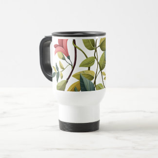 Tasse à café à impression florale charmante