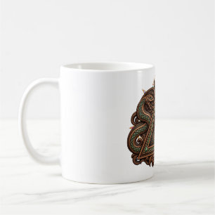 Tasse à café à l'œil de parchemin de serpent