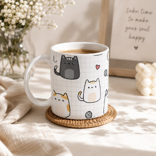 Tasse à café à motif de chat mignon Kawaii