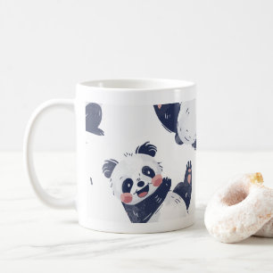 Tasse à café à motif de panda mignon