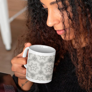 Tasse à café à motif géométrique sans couture